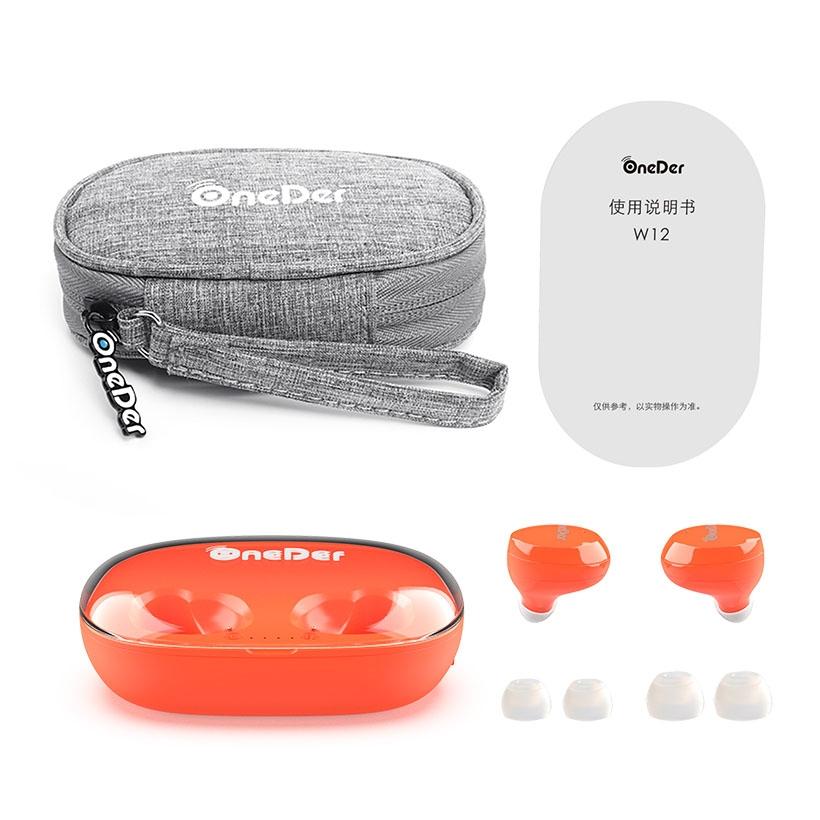 Waterproof Tws Bluetooth Earphones - Hd Stereo Sound - Orange