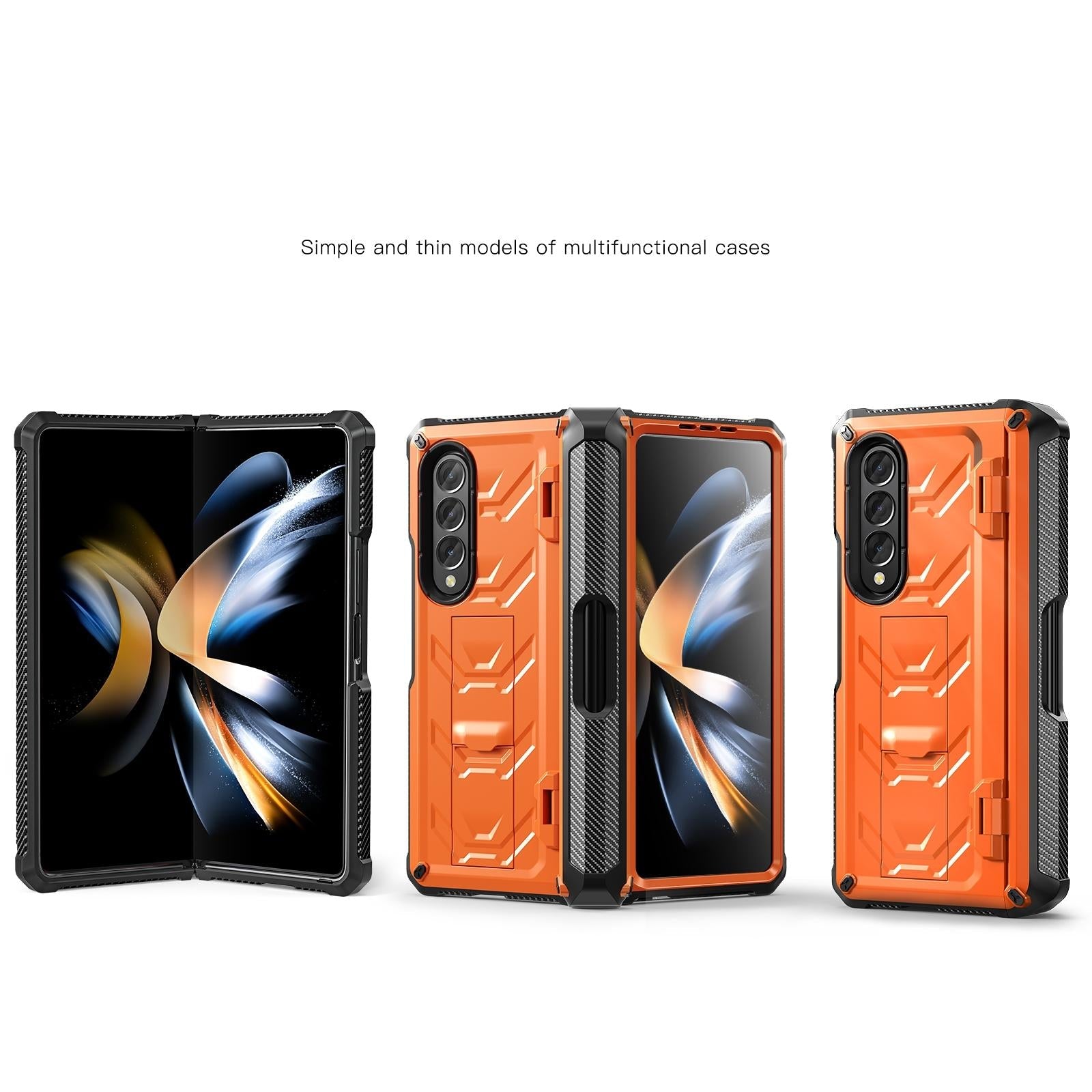 For Samsung Galaxy Z Fold4 5G Foldable Shockproof Phone Case - Green