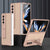 For Samsung Galaxy Z Fold4 5G Leather Case With Stand - Ultra Thin - Gold
