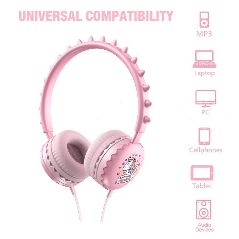 Cartoon Stereo Headphones With Mic Y19 - Cute Rabbit