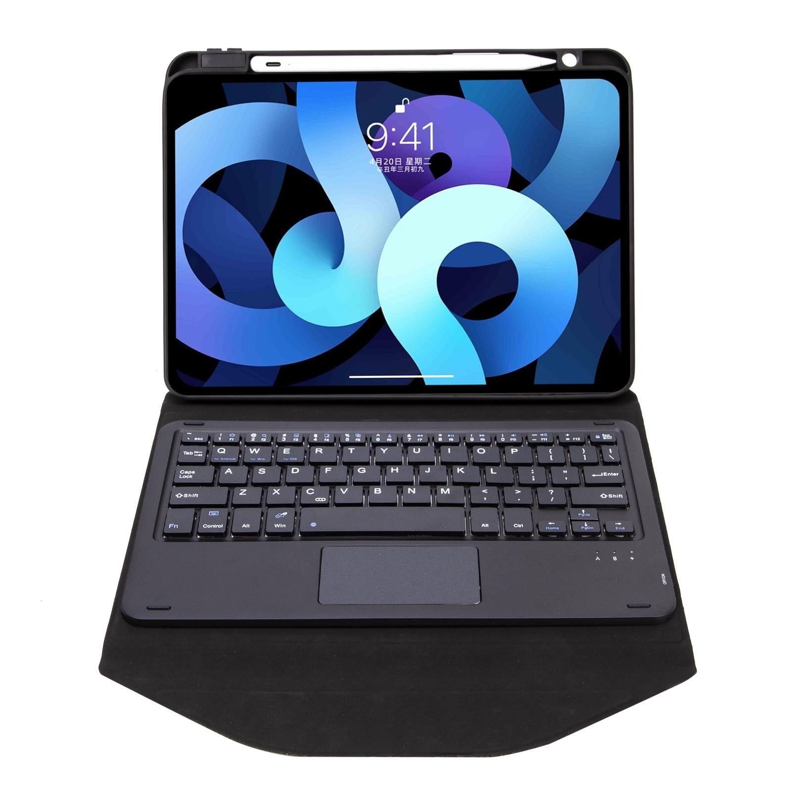 Bluetooth Keyboard Leather Case For Ipad Pro 11 With Pen Slot And Touchpad - Sky Blue