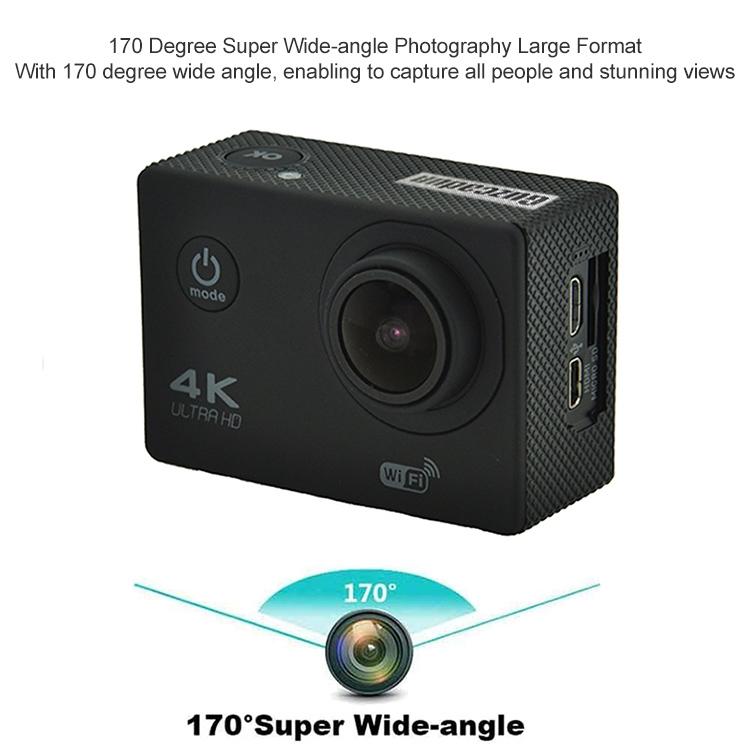 Waterproof 4k Action Camera for Cycling and Diving - Silver Grey