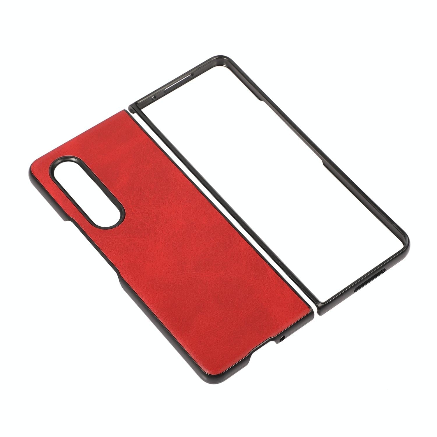 For Samsung Galaxy Z Fold4 5G Dual Tone Calf Texture Shockproof Case - Green