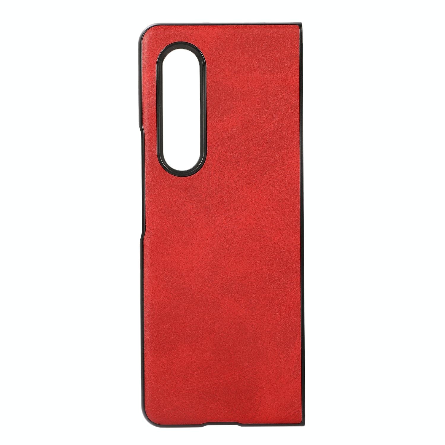 For Samsung Galaxy Z Fold4 5G Dual Tone Calf Texture Shockproof Case - Green