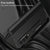 For Samsung Galaxy Z Fold4 5G Leather Phone Case With Foldable Hinge And Holder - Carbon Fibre Black