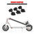 3-piece Shockproof Rubber Dampers for Xiaomi M365 Scooter - Blue