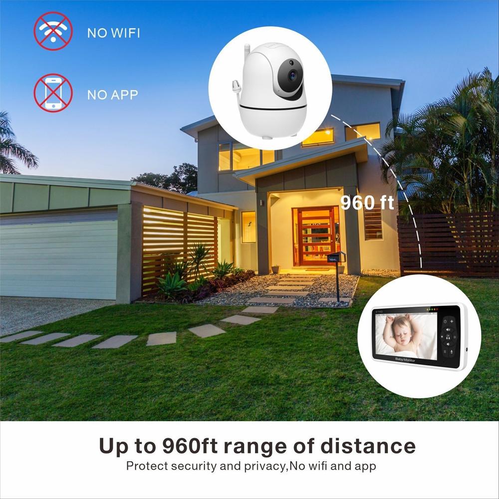 360-Degree Rotating Baby Monitor With Night Vision And Intercom