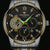 Men Three-eye Hollow Quartz Sports Watch - Between Gold White Surface