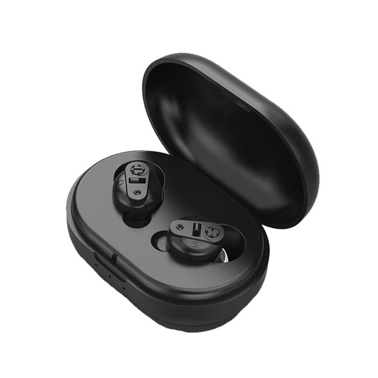 Portable Voice Amplifier For Seniors Black - Skin Colour Double Machine + White Charging Bin