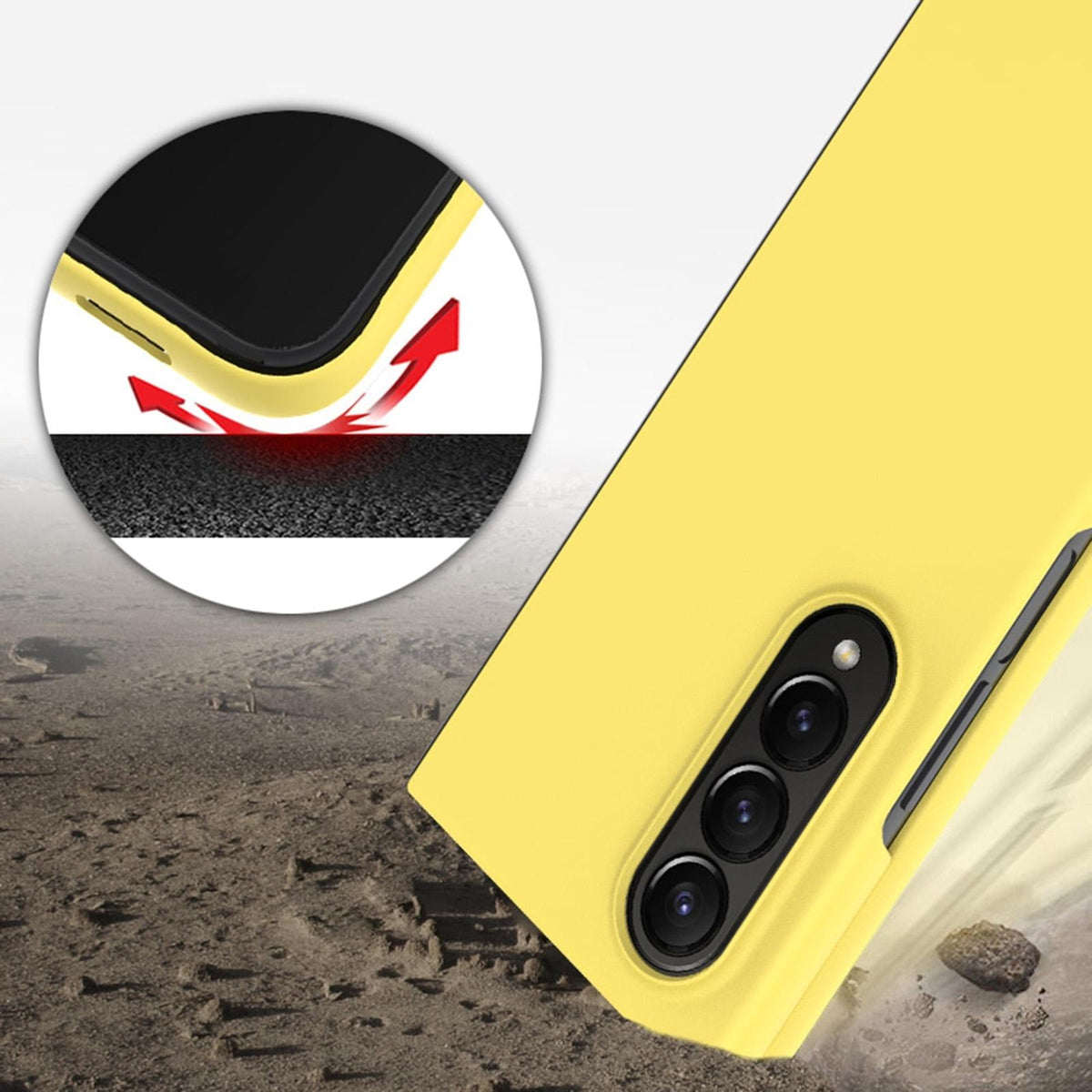 For Samsung Galaxy Z Fold4 5G Imak Js 2 Series Vibrant Case - Yellow