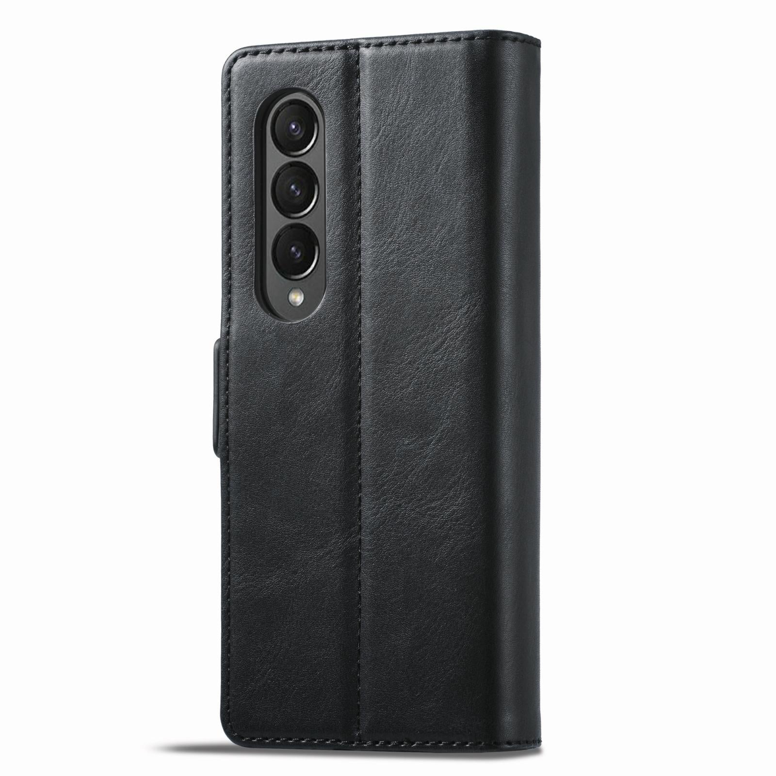 For Samsung Galaxy Z Fold4 5G Rfid Leather Phone Case - Secure & Stylish - Black