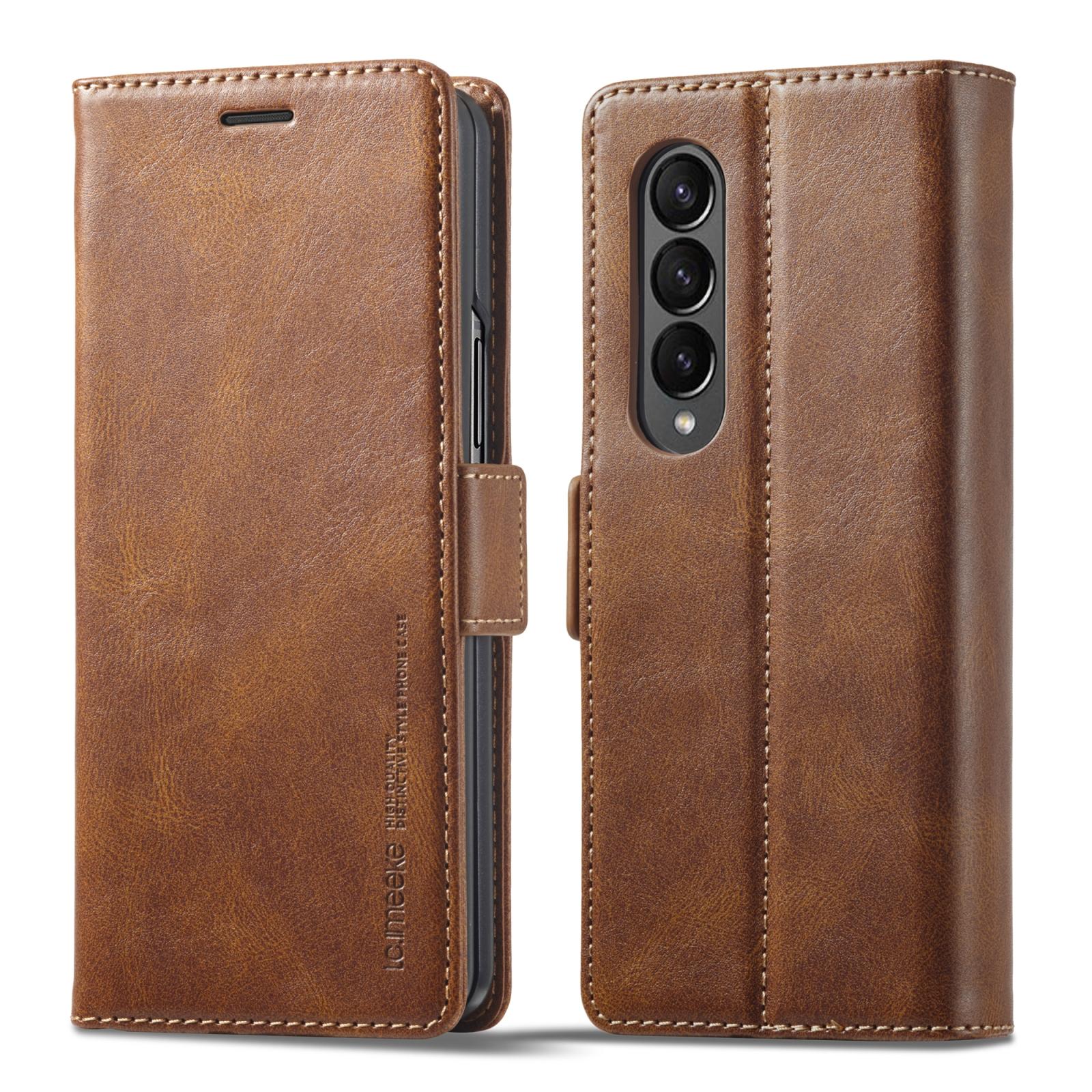 For Samsung Galaxy Z Fold4 5G Rfid Leather Phone Case - Secure & Stylish - Black