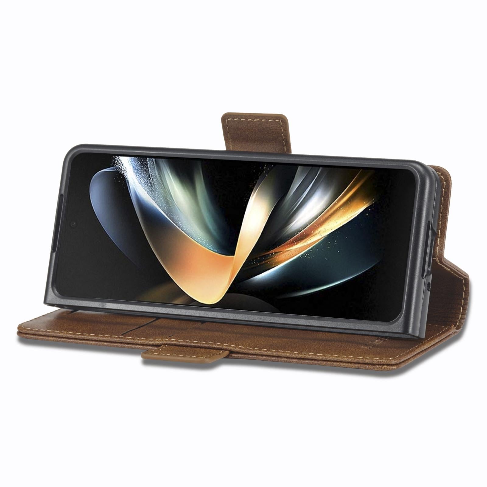For Samsung Galaxy Z Fold4 5G Rfid Leather Phone Case - Secure & Stylish - Black