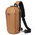 Waterproof Men Chest Bag Usb Charging Port Anti Theft Oxford Cloth Messenger Bag - Brown