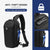 Waterproof Men Chest Bag Usb Charging Port Anti Theft Oxford Cloth Messenger Bag - Brown