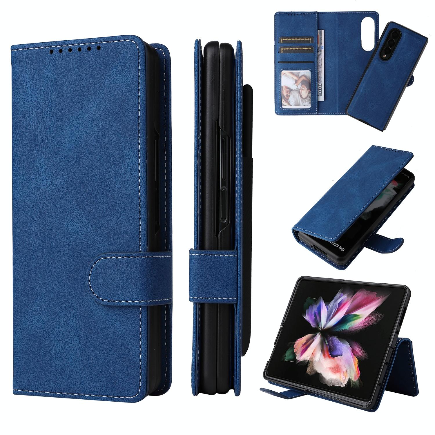 For Samsung Galaxy Z Fold4 5G Foldable Leather Case - Detachable - Black