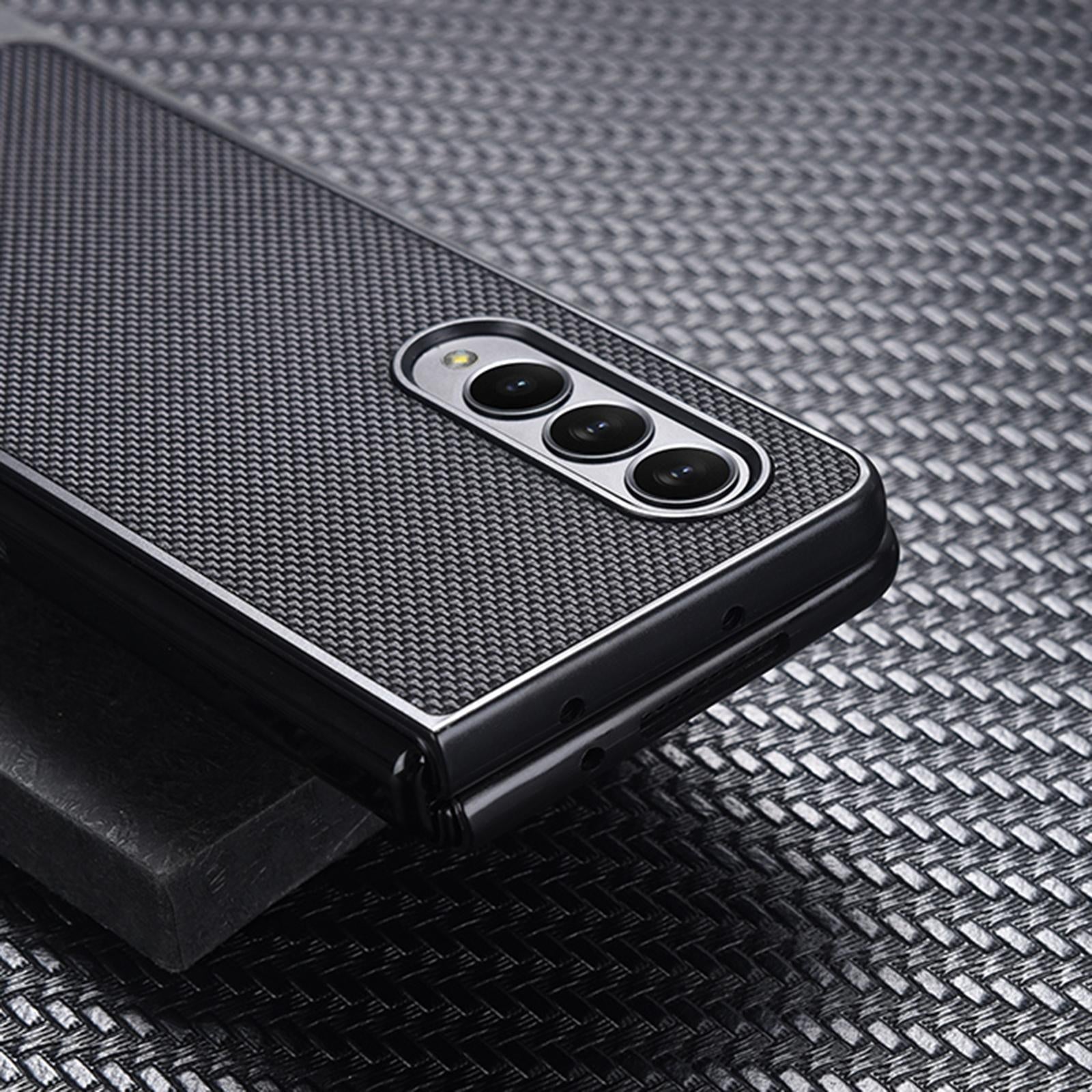 For Samsung Galaxy Z Fold4 5G Shockproof Nylon Phone Case - Black