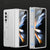 For Samsung Galaxy Z Fold4 5G Foldable Magnetic Hinged Case - Silver