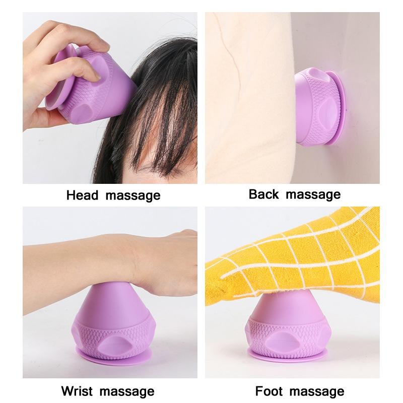 Silicone Suction Cup Muscle Massage Ball - Purple