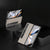 For Samsung Galaxy Z Fold4 5G Leather Phone Case With Holder - Wave Design - Blue