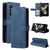 For Samsung Galaxy Z Fold4 5G Metal Button Leather Case - Tree Design - Black