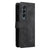 For Samsung Galaxy Z Fold4 5G Metal Button Leather Case - Tree Design - Black