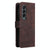 For Samsung Galaxy Z Fold4 5G Metal Button Leather Case - Tree Design - Black