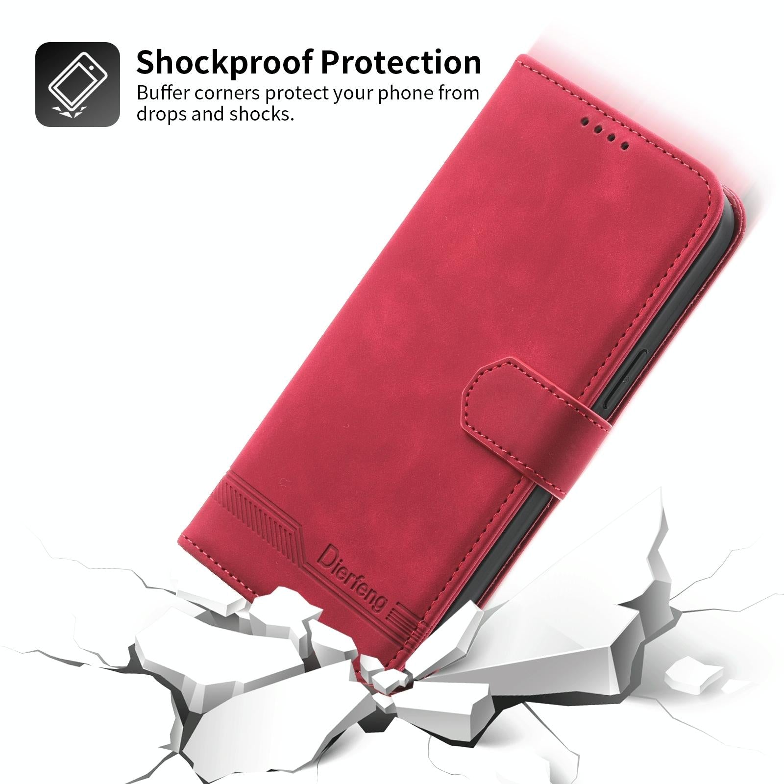 For Samsung Galaxy Z Fold4 5G Premium Leather Tpu Case - Red