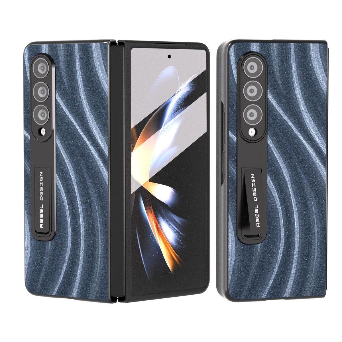 For Samsung Galaxy Z Fold4 5G Galactic Pattern Phone Case - Integrated Protection - Blue