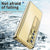 For Samsung Galaxy Z Fold4 5G Shockproof Aluminum Double Hinge Case - Silver Gold