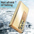 For Samsung Galaxy Z Fold4 5G Shockproof Aluminum Double Hinge Case - Silver Gold