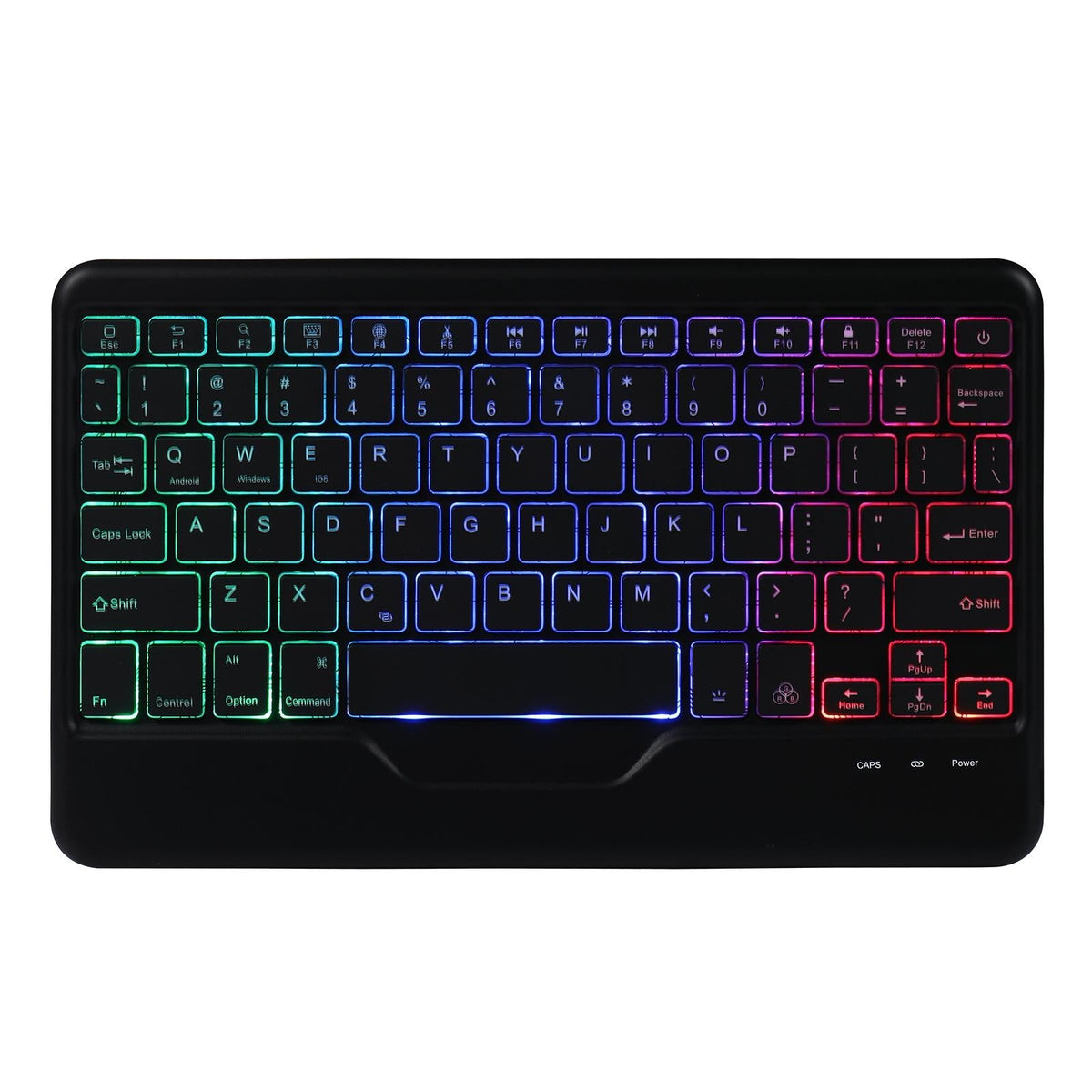 10.2 / 10.5 Inch Bluetooth Keyboard Tablet Case With Triangle Holder & Pen Slot - Gradient Purple