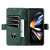 For Samsung Galaxy Z Fold4 5G Leather Magnetic Phone Case - Calf Texture - Light Brown