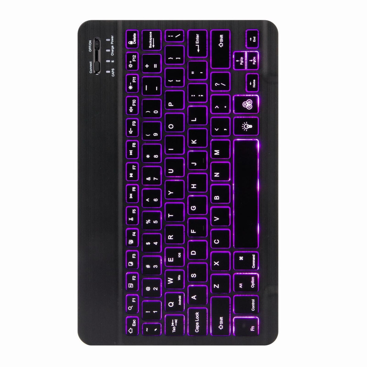 Bluetooth Keyboard Leather Case For Ipad 9.7 2018 / 2017 With Backlight & Three-Fold Holder - Black