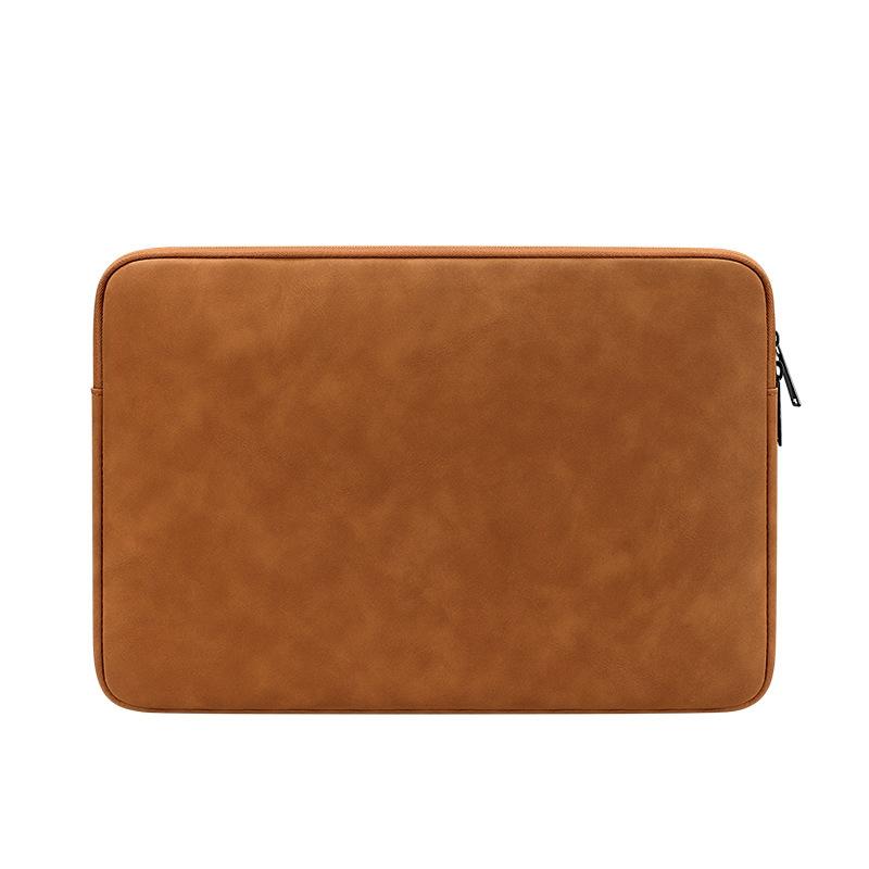 Lightweight Waterproof Lambskin Laptop Sleeve - Fits 14.1-15.4 Inches - Yellow