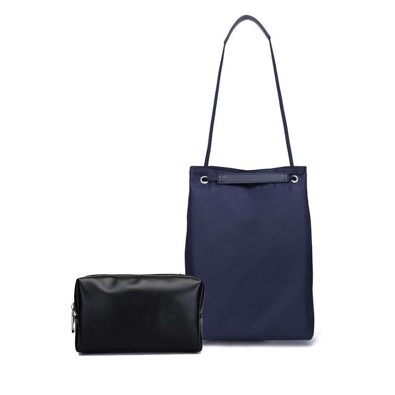 Medium Apple Macbook Shoulder / Messenger Bag - Handheld - Black+Black Pu Power Bag