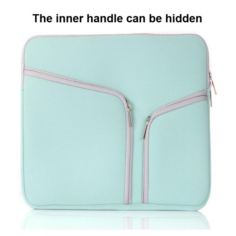 13 Inch Multi-Pocket Laptop Liner Bag For Diving Material Computer - Mint Green