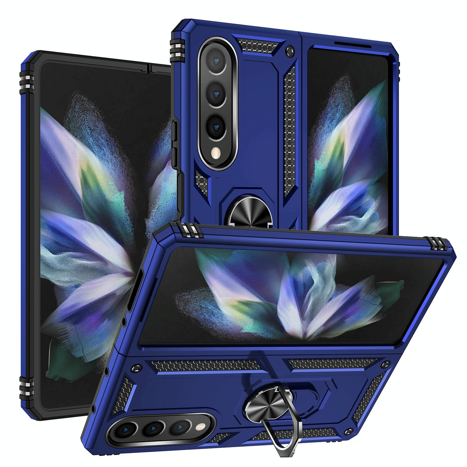 For Samsung Galaxy z Fold4 5G Tpu & Pc Shockproof Phone Case - Blue