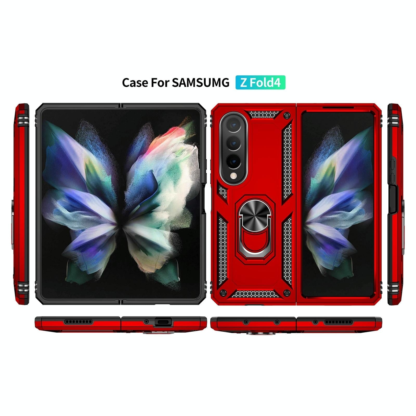For Samsung Galaxy z Fold4 5G Tpu & Pc Shockproof Phone Case - Blue