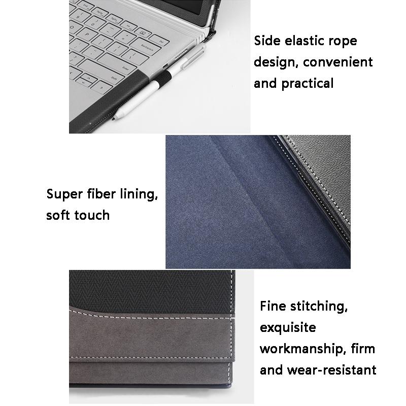 13.5 Inch Protective Sleeve for Microsoft Surface Book 2 in Pu Leather - Deep Blue