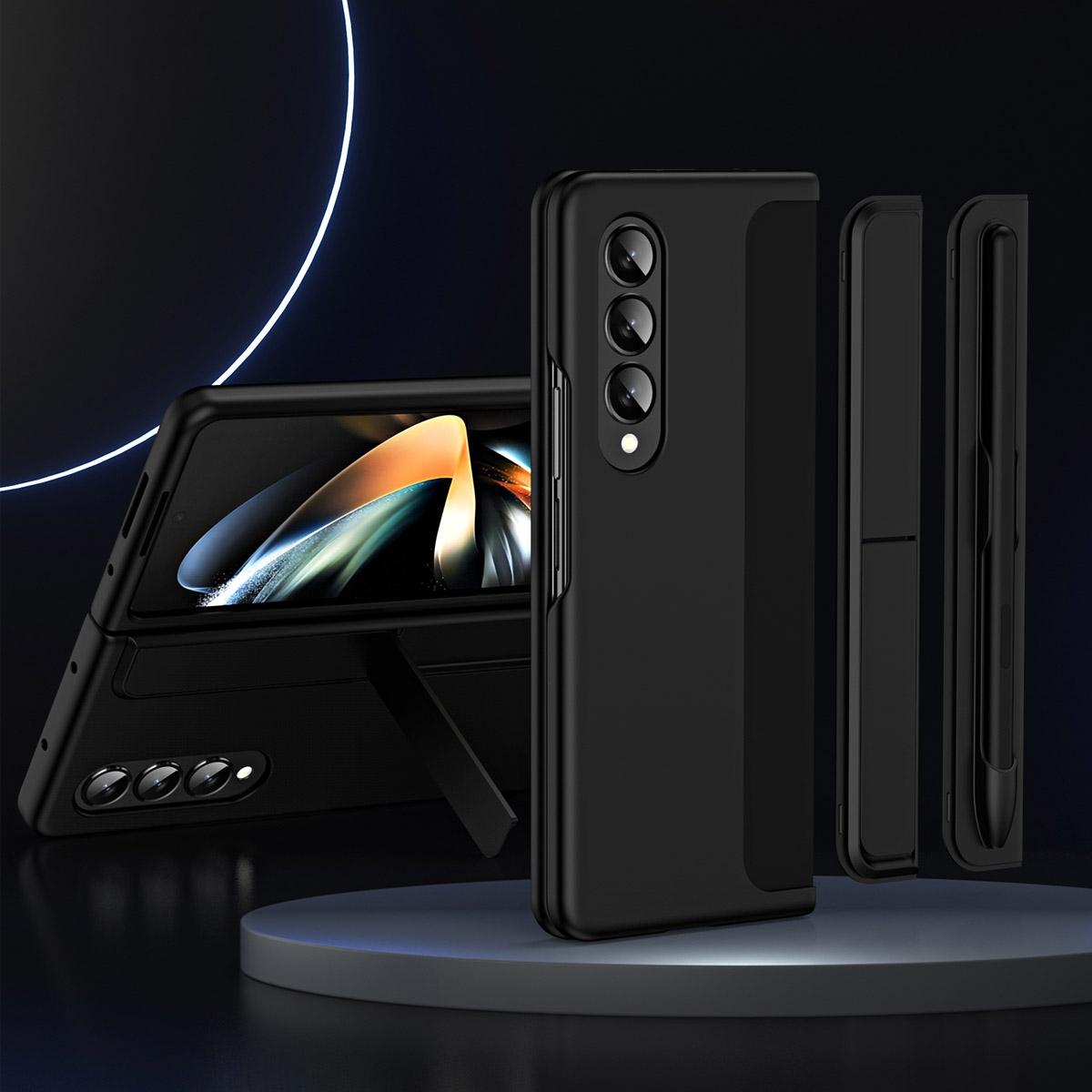 For Samsung Galaxy Z Fold4 5G Detachable Pen & Phone Case - 2 In 1 - Black