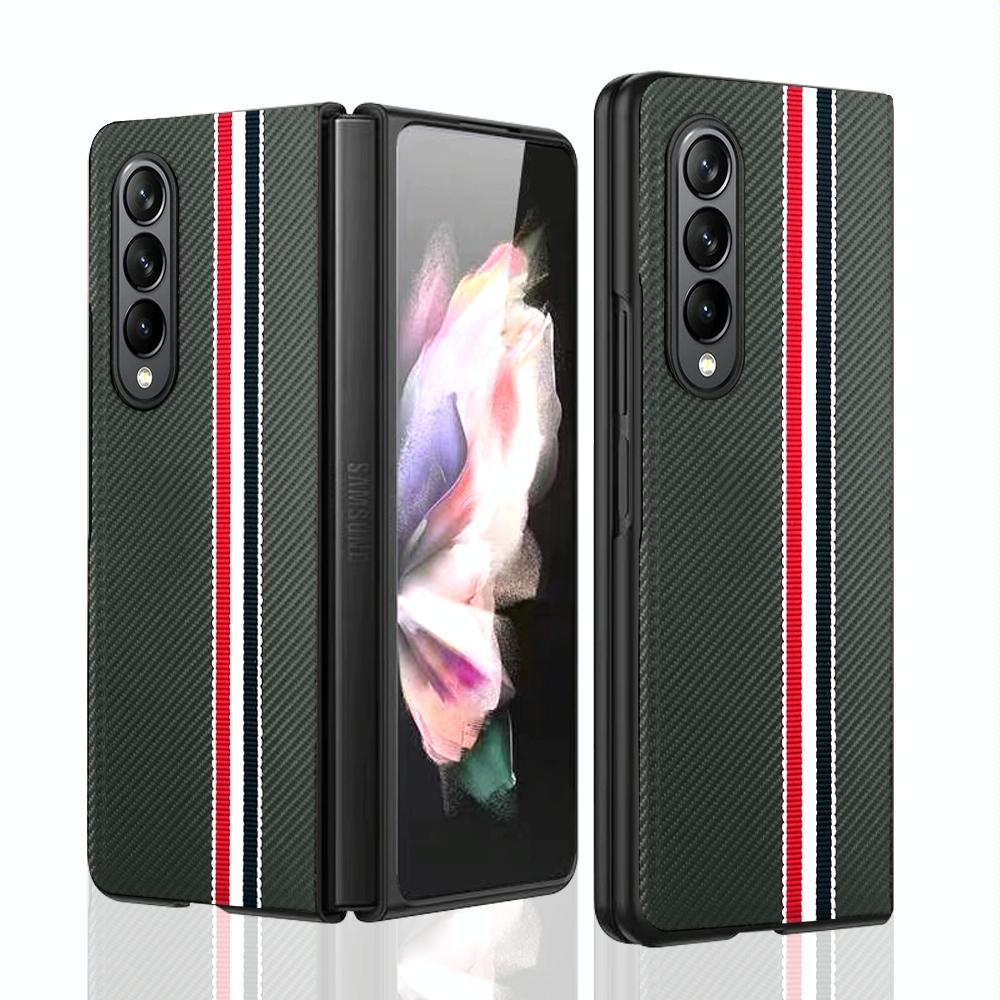 For Samsung Galaxy Z Fold4 5G Shockproof Twill Phone Case - Pc Tpu - Green