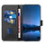 For Samsung Galaxy Z Fold4 5G Carbon Fiber Leather Phone Case With Lanyard - Coffee