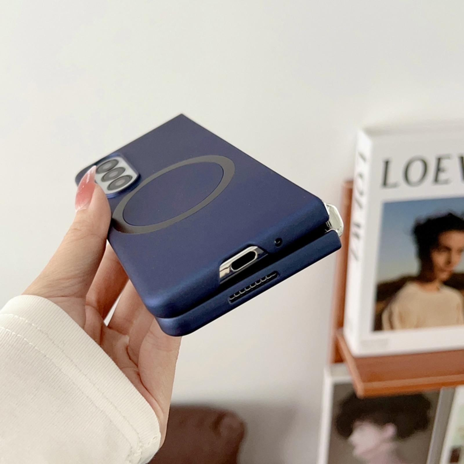 For Samsung Galaxy Z Fold4 5G Shockproof Magnetic Phone Case - Skin Protection - Purple