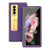 For Samsung Galaxy Z Fold4 5G Flip Case With Tempered Film - Textured Hinge - Purple