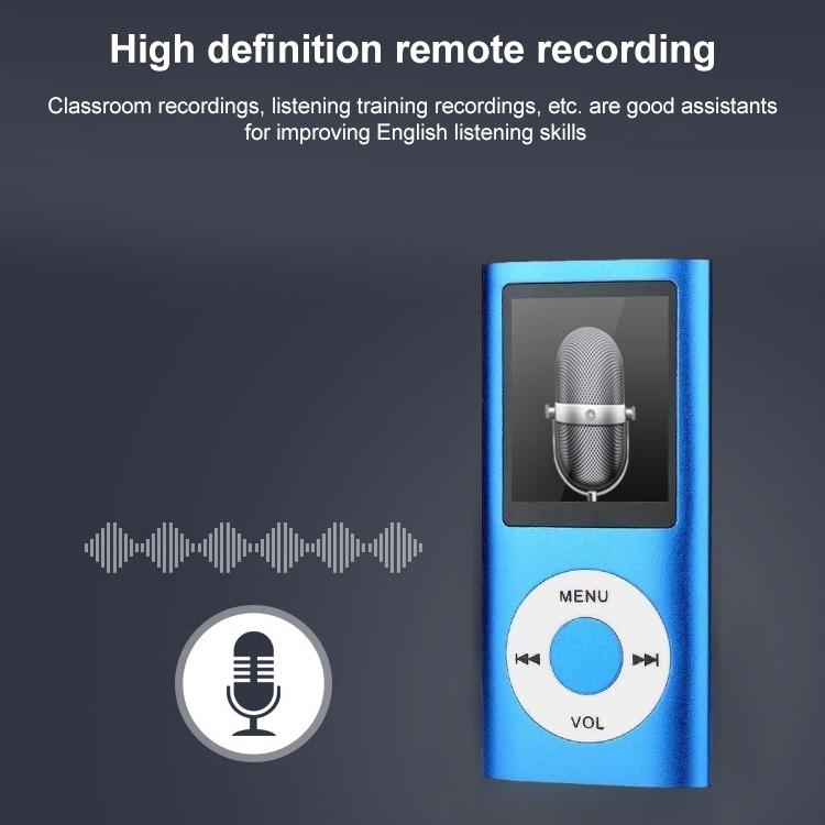 1.8 Inch Metal Mp4 Player + 16G Tf Card + Earphone + Cable - Red - With Earphone+Cable