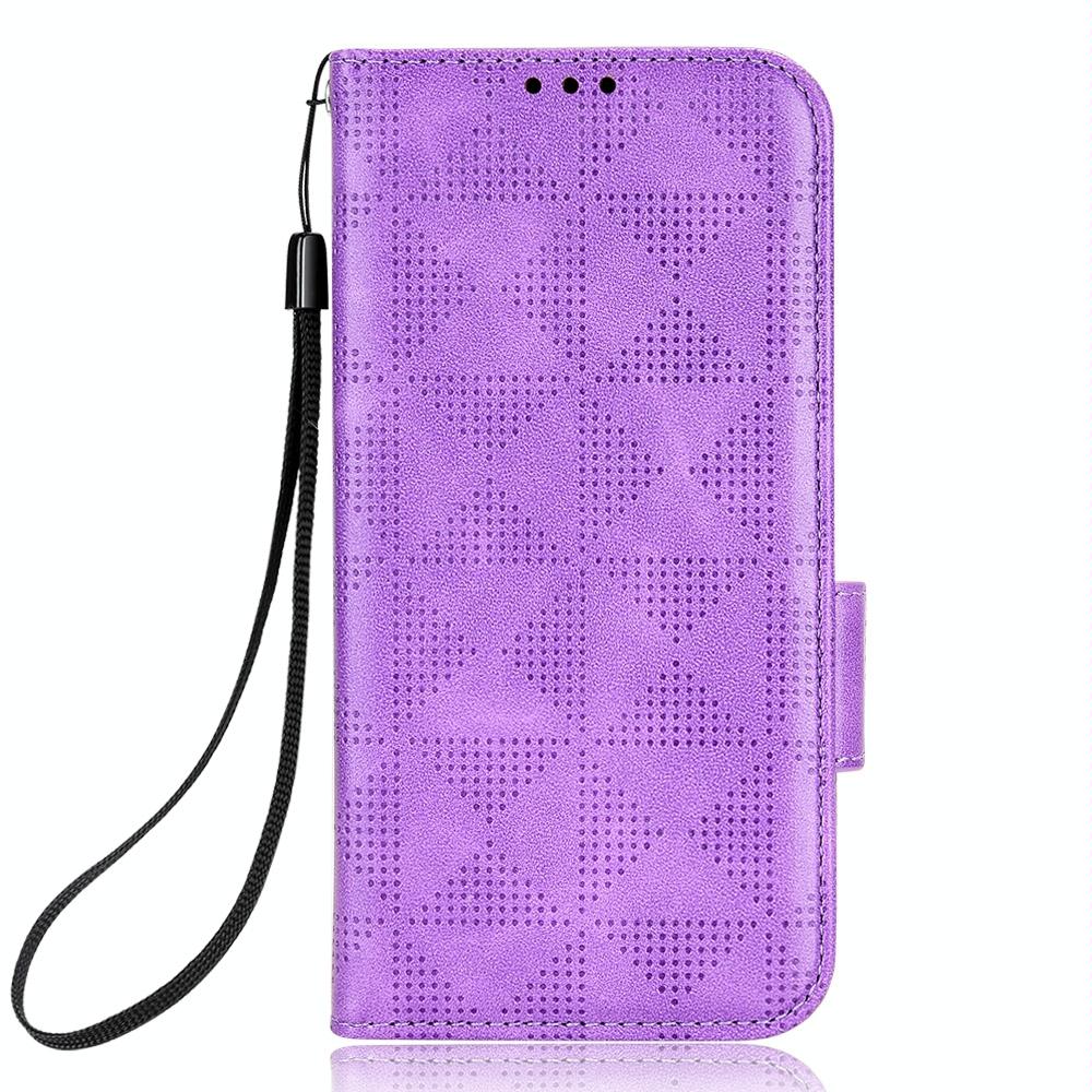 For Samsung Galaxy Z Fold4 5G Symmetrical Leather Triangle Phone Case - Purple
