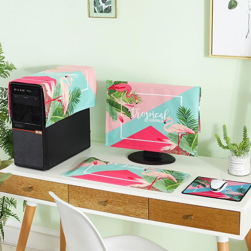 Universal 3-in-1 Desktop Pc Dust Cover - Fits 23-24 Inch Screens - Butterfly