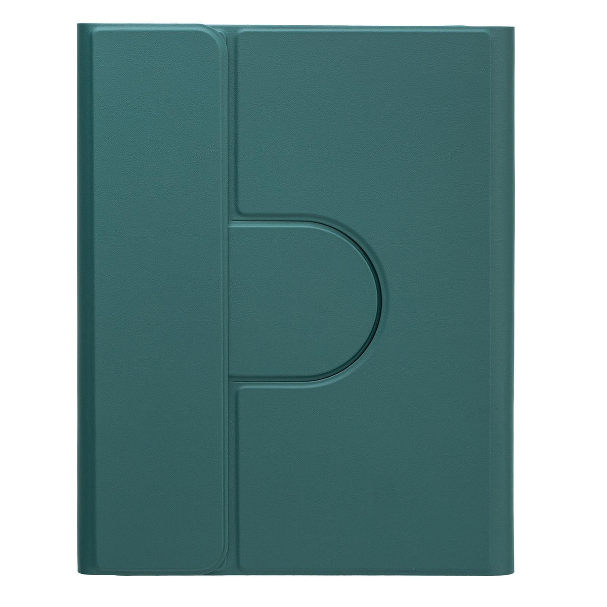 360 Degree Rotatable Bluetooth Keyboard Leather Case - Square Button - Dark Green - For Ipad 10.2 2021 / Air 2019