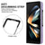 For Samsung Galaxy Z Fold4 5G Foldable Cross Pattern Phone Case - Compact Design - Rose Gold